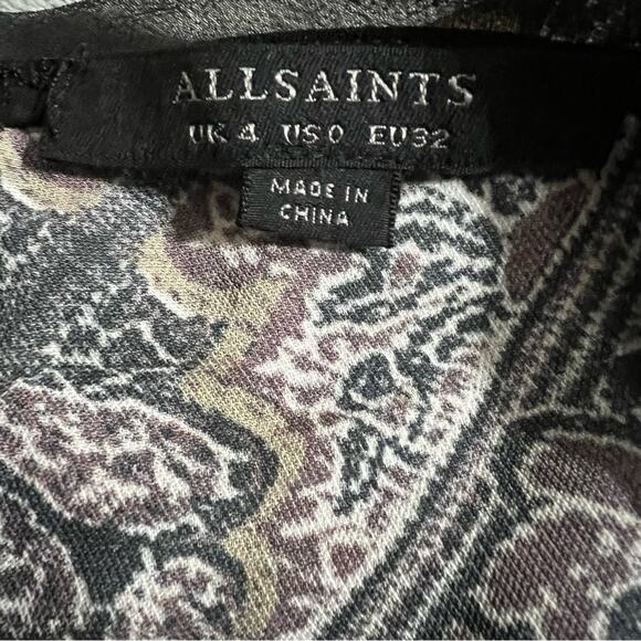 ALLSAINTS Reid Scarf Playsuit Size 0 - Picture 13 of 16